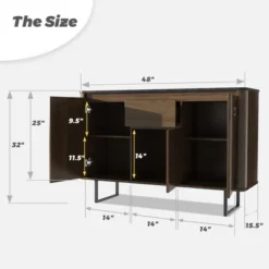 Costway 3-Door Kitchen Buffet Server Sideboard Storage Cupboard Cabinet W/Drawer -Costway GUEST ddf5ea2f 989e 4b06 a461 972b4582f09f