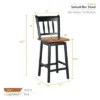 Costway 2PCS Bar Stool 24.5'' Swivel Counter Height Chair W/ Footrest -Costway GUEST de90aa12 7e77 4b9d 9cd1 b2e0315bbdf7
