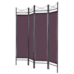 Costway 4 Panel Room Divider Privacy Screen Home Office Fabric Metal Frame -Costway GUEST deed82a2 e63b 4e85 a75a 838d7c845cbf