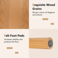 Costway Set Of 2 Solid Rubber Wood Bar Stools 28'' Dining Chairs With Backrests Natural -Costway GUEST df2e23d1 4643 4b62 89c8 e35b464d90ee