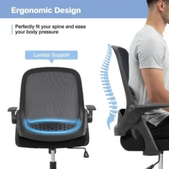 Costway Mesh Office Chair Adjustable Rolling Computer Desk Chair W/Flip-up Armrest WhiteBlack 18 Costway Mesh Office Chair Adjustable Rolling Computer Desk Chair W/Flip-up Armrest WhiteBlack -Costway GUEST df800199 8c13 4fba b81e 08cb48c75566