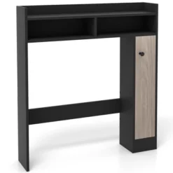 Costway Over The Toilet Bathroom Cabinet Floor Storage Organizer With Adjustable Shelves Black/White -Costway GUEST e11288d2 7668 408f 9369 4ea9ad8a68a6