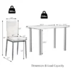 Costway 5 Piece Dining Set Table 29.6'' And 4 Chairs Glass Metal Kitchen Breakfast Furniture White 2 Costway 5 Piece Dining Set Table 29.6'' And 4 Chairs Glass Metal Kitchen Breakfast Furniture White -Costway GUEST e16a140e faa8 443c b66b 6a91c6bd2155