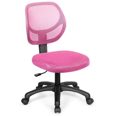 Costway Mesh Office Chair Low-Back Armless Computer Desk Chair Adjustable Height BluePinkPurple 14 Costway Mesh Office Chair Low-Back Armless Computer Desk Chair Adjustable Height BluePinkPurple - Image 12