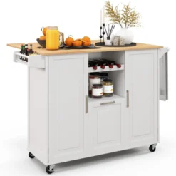Costway Rolling Kitchen Island Utility Serving Cart With Drop Leaf Wine Rack Drawer 23 Costway Rolling Kitchen Island Utility Serving Cart With Drop Leaf Wine Rack Drawer -Costway GUEST e1cd5b7b 7a4e 4d48 a67d 1e03cdaef34d