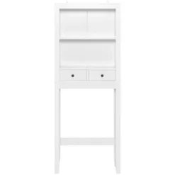 Costway Over The Toilet Storage Rack Bathroom Space Saver With 2 Open Shelves & Drawers -Costway GUEST e2018ff5 bce4 4e15 8c6c be856055286a