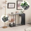 Costway 43.5'' Console Table With Faux Marble Top & 2 Storage Compartments Entryway Hallway -Costway GUEST e24d591f 1354 499d 93bf 1e369bf88d79