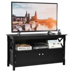 Costway Free Standing TV Cabinet Wooden Console TV Media Entertainment -Costway GUEST e277f3fd 0d25 4f2e bf80 75412ff8bc7b