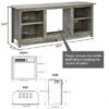 Costway 58'' 2-Tier Fireplace TV Stand W/18'' Electric Fireplace Grey Up To 65'' 2 Costway 58'' 2-Tier Fireplace TV Stand W/18'' Electric Fireplace Grey Up To 65'' -Costway GUEST e2f6b091 fb0d 4c8a 89a9 b2bb901d6fd5