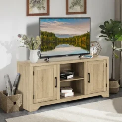 Costway Rustic TV Stand Entertainment Center Farmhouse Console Storage Wood Cabinet 13 Costway Rustic TV Stand Entertainment Center Farmhouse Console Storage Wood Cabinet -Costway GUEST e31a85ee 986e 416e ad86 319c4fb1b3b0