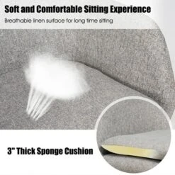 Costway Set Of 2 Accent Rocking Chair Upholstered Rocking Arm Chair W/ Cushion -Costway GUEST e36e168c b8c3 4f1c 9760 ae1db156f9d1