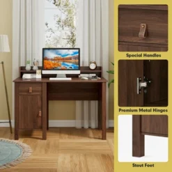 Costway Computer Desk Home Office Writing Workstation W/ Drawer & Hutch -Costway GUEST e3b400d0 7697 4882 8824 b1c83d94913f