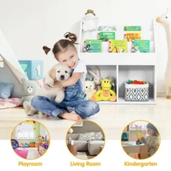 Costway Kids Wooden Bookshelf Bookcase Children Toy Storage Cabinet Organizer -Costway GUEST e41695cf f5cb 45a5 9841 4595e2e46ec2
