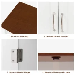 Costway Buffet Sideboard Kitchen Cupboard Storage Cabinet W/ 2 Drawers & 3 Doors White -Costway GUEST e4446303 6611 4dcd 8678 13dcb2ed9fd5