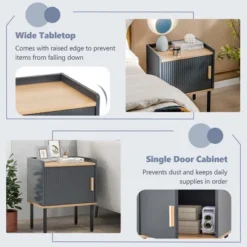 Costway Nightstand Bedside End Table With Door Cabinet For Living Room Bedroom -Costway GUEST e44a205d f2d8 42c4 bca2 dea97445d3c2