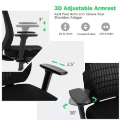 Costway High Back Mesh Office Chair Swivel Reclining Task Chair W/Clothes Hanger -Costway GUEST e4aae1d0 288e 4e5d 8d47 7ce9eae3b3dd