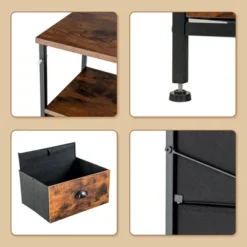 Costway 6-Drawer Dresser 2-Tier Fabric Storage Tower W/wooden Top Chest Organizer Unit -Costway GUEST e5795abb 2455 47ca acf2 616fd49c7016