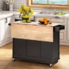 Costway Kitchen Island Cart On Wheels, Mobile Kitchen Island Rolling Island Trolley W/ 2-Door Cabinet -Costway GUEST e58e8ba8 d91c 443d 95e7 def277dd576e