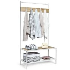 COSTWAY 3 In 1 Industrial Coat Rack Shoe Bench Entryway Hall Tree Storage Shelf W/ Hooks 23 COSTWAY 3 In 1 Industrial Coat Rack Shoe Bench Entryway Hall Tree Storage Shelf W/ Hooks -Costway GUEST e5928d81 223d 4ecc 9887 1bd348869453