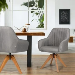 Costway Set Of 2 Swivel Accent Chair Fabric Vanity Study ArmChair W/Wood Legs 13 Costway Set Of 2 Swivel Accent Chair Fabric Vanity Study ArmChair W/Wood Legs -Costway GUEST e5ec1d44 3fdd 4e7e 8600 506b7d3eef2d
