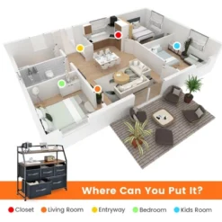 Costway 5-Drawer Storage Dresser Organizer Unit With Fabric Bin For Living Room Bedroom -Costway GUEST e632f528 5810 4721 af98 c8964bb719fd