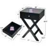 Costway Set Of 2 X-Shaped Nightstand Side End Table Bedside Table W/ Drawer 1 Costway Set Of 2 X-Shaped Nightstand Side End Table Bedside Table W/ Drawer -Costway GUEST e6714a76 02ea 4a8c ac06 100e3a6d53f5