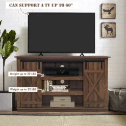 Costway Sliding Barn TV Stand Console Table For TV's Up To 60'' Entertainment Center -Costway GUEST e6aee616 33f0 41aa acfd 8144d129142c