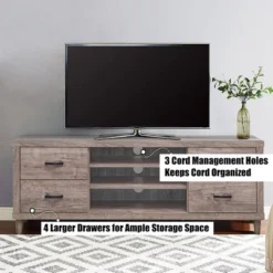 Costway TV Stand Entertainment Center Hold Up To 65'' TV With Storage Shelves & 4 Drawers 14 Costway TV Stand Entertainment Center Hold Up To 65'' TV With Storage Shelves & 4 Drawers -Costway GUEST e76b4cdb 7627 4e4c ba5e ccb683d6c3da