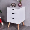 Costway White Side End Table Nightstand W/ 3 Drawers Mid-Century Accent Wood Furniture 1 Costway White Side End Table Nightstand W/ 3 Drawers Mid-Century Accent Wood Furniture -Costway GUEST e770535e 4b4e 4e21 b45b 3c57cc6fa3b2