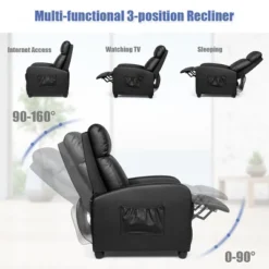 Costway Electric Modern Massage Recliner Sofa Chair Lounge With Remote Control -Costway GUEST e7732f32 9de7 44a8 bd4a 64dd21e72608