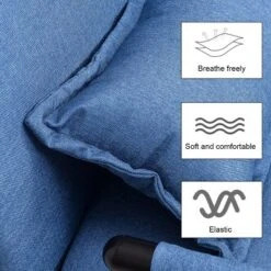 Costway Folding Sofa Bed Sleeper Convertible Armchair Leisure Chaise Lounge Couch Blue -Costway GUEST e7cfcf44 dbc1 424c a39c 2ec2f5a9a160