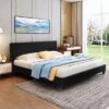 Costway Full Upholstered Platform Bed Frame With Linen/PU Headboard Wood Slat Gray/Black -Costway GUEST e7dc7e5e d388 4ec6 837c e9ee708cc729