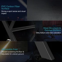 Costway X-Shaped Gaming Desk & Racing Style Massage Chair Set Home Office Black+White/Blue/Grey/Red -Costway GUEST e836d993 6fe1 4444 8f2c 893ac29963c8