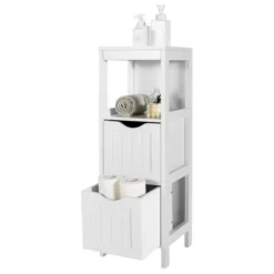 Costway Bathroom Floor Cabinet Freestanding Side Storage Organizer W/2 Removable Drawers -Costway GUEST e9d1f1d4 55b2 40b5 ae76 ca800a3c879c