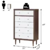 Costway 5 Drawer Dresser Wood Chest Of Drawers Storage Freestanding Cabinet Organizer -Costway GUEST ea3689f1 1d4b 4c91 af48 875d5da9c013
