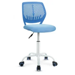 Costway Office Task Desk Armless Chair Adjustable Mid Back Swivel Study Chair RoseBlueTurquoisePurple -Costway GUEST eaedb41e ede7 40fb 9e21 b49b9ae5ec66