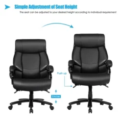 Costway Big & Tall 500lb Massage Office Chair Executive PU Leather Computer Desk Chair Black 17 Costway Big & Tall 500lb Massage Office Chair Executive PU Leather Computer Desk Chair Black -Costway GUEST eb0e016b 1bea 4b70 8ed6 4e6ae2f93124