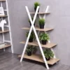 Costway 4-Tier Bookshelf Storage Display Shelves Bookcase Ladder X-Shape -Costway GUEST eb9245fd 36df 4e50 afcc 0de90d8ee1ab