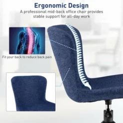 Costway Mid Back Armless Office Chair Adjustable Swivel Linen Task Chair 19 Costway Mid Back Armless Office Chair Adjustable Swivel Linen Task Chair -Costway GUEST ebb5aa10 1cbf 4e19 b0b4 46bad4930478