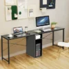 Costway 2 Person Computer Desk Double Workstation Office Desk W/ Storage Rustic Brown Black/Brown -Costway GUEST ebcc7747 2cfb 467c 9b3f b7285c7a3155