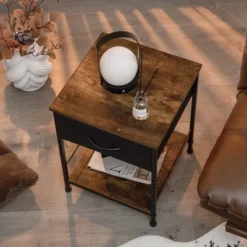 Costway 2 PCS 2-tier Nightstand Bedside End Sofa Table With Drawer For Living Room 19 Costway 2 PCS 2-tier Nightstand Bedside End Sofa Table With Drawer For Living Room -Costway GUEST ebd07e7f b181 4728 8ff0 91682c859cdc