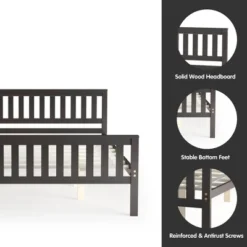 Costway Queen Wood Platform Bed With Headboard And Footboard Mattress Foundation 17 Costway Queen Wood Platform Bed With Headboard And Footboard Mattress Foundation -Costway GUEST ebeb83c5 11eb 43fe bced 954e205972d5