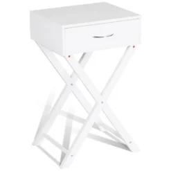 Costway 2 PCS Nightstand X-Shape Drawer Accent Side End Table Modern Home Furniture White -Costway GUEST ec33c4a3 2477 4cba 8c0e 201bac1a367e 1