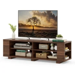 Costway 59'' Wood TV Stand Console Storage Entertainment Media Center W/ Adjustable Shelf -Costway GUEST ec61e0f9 5413 4ab1 a2ec ae97edf787e1