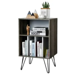 Costway Record Player Stand Turntable Stand Display Shelf Media Storage Cabinet Walnut -Costway GUEST ec97cf12 5c2c 4b12 b1e4 e0d00b9b8fcf