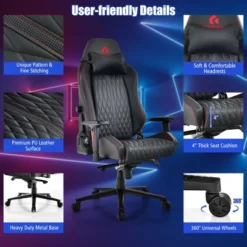 Costway Gaming Chair With Meta Base Class-4 Gas Lift 4D Armrest & Adjustable Lumbar Support -Costway GUEST eceba4b2 14bb 4363 afe6 9adcf5f65d63