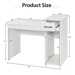 Costway Computer Desk PC Laptop Table W/ Drawer And Shelf Home Office Furniture -Costway GUEST ed6916e3 0cfe 45e2 8864 f96d7758ba20