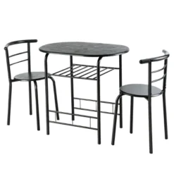 Costway 3 Pcs Dining Set 2 Chairs And Table Compact Bistro Pub Breakfast Home Kitchen -Costway GUEST ed80219f 1b5a 42b2 b369 2620bf8d8aec