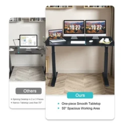 Costway 55''x28'' Electric Standing Desk Sit To Stand Workstation Dual Motor 20 Costway 55''x28'' Electric Standing Desk Sit To Stand Workstation Dual Motor -Costway GUEST edf5df42 3801 49bd 9d3a e69224a83d05