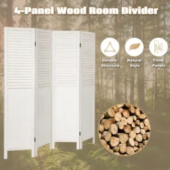 Costway 4 Panel Folding Privacy Room Divider Screen Home Furniture 5.6 Ft Tall White 18 Costway 4 Panel Folding Privacy Room Divider Screen Home Furniture 5.6 Ft Tall White -Costway GUEST ee107659 f390 4ffb ab92 6c9bc25cdfd3